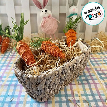 Cesta Decorativa de Aguapé Oval  - 25cm - 1 unidade - Cromus - Rizzo