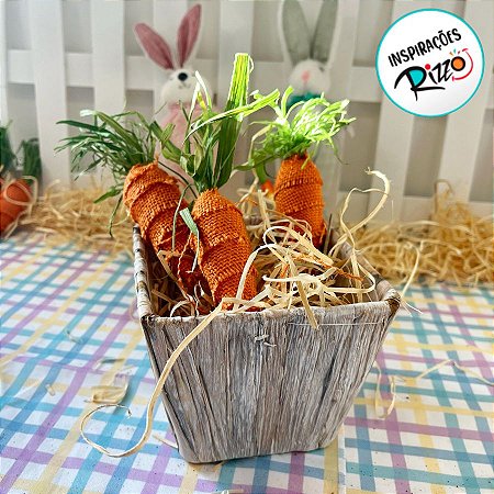 Cesta Decorativa de Aguapé Quadrada  - 13cm - 1 unidade - Cromus - Rizzo