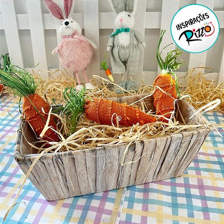 Cesta Decorativa de Aguapé Retangular  - 25cm - 1 unidade - Cromus - Rizzo