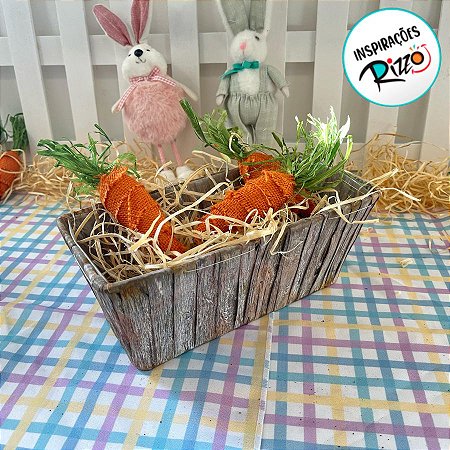 Cesta Decorativa de Aguapé Marrom Retangular  - 25cm - 1 unidade - Cromus - Rizzo