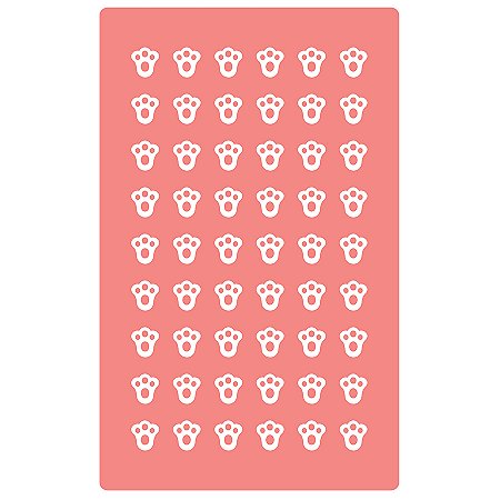 Placa para Confeitos e Sprinkles - Pata Coelho - Ref. 1525 - 1,8cm - 1 unidade - RR Cortadores - Rizzo