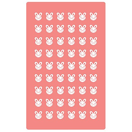 Placa para Confeitos e Sprinkles - Face Coelho - Ref. 1524 - 1,8cm - 1 unidade - RR Cortadores - Rizzo