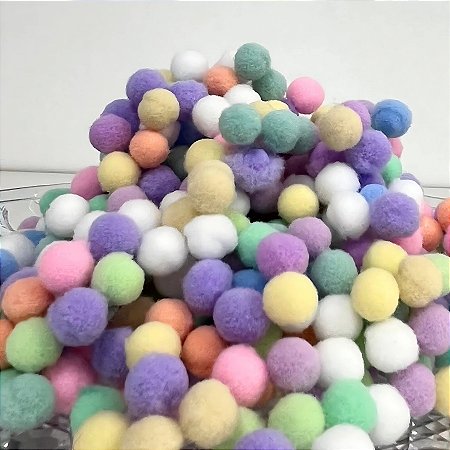 Pompom Multicolor Candy - 10mm - 1000 unidades - Rizzo