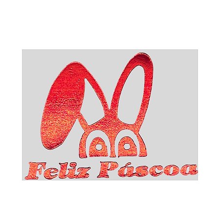 Etiqueta De Páscoa Vermelha – Orelhas e Olhos de Coelho – 3cm - 100 unidades - Rizzo