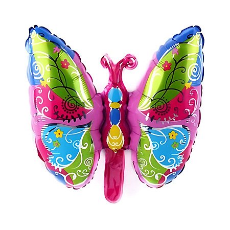Balão de Festa Metalizado 24" 63x48cm - Borboleta - 1 unidade - Rizzo