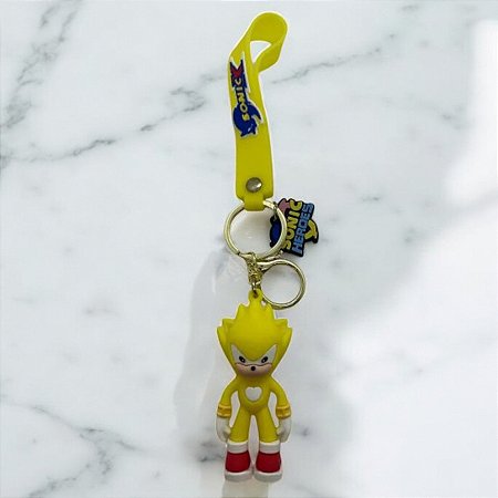 Chaveiro Sonic Amarelo - 7cm - 1 unidade - Rizzo