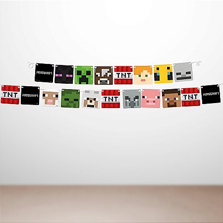 Faixa Decorativa - Minecraft - 2,6m - 1 unidade - FestColor - Rizzo