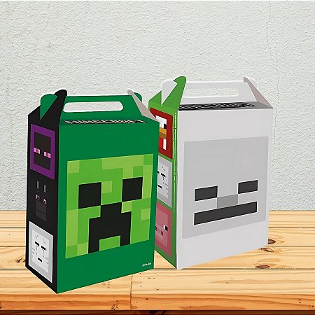 Caixa Surpresa - Minecraft - 14x9x5cm - 8 unidades - FestColor - Rizzo
