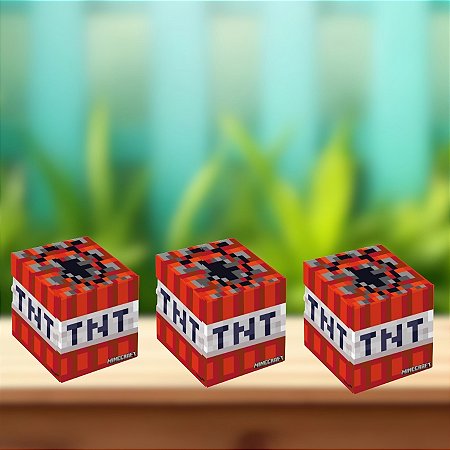 Caixa Cubo - Minecraft - 7,5x7,5cm - 8 unidades - FestColor - Rizzo
