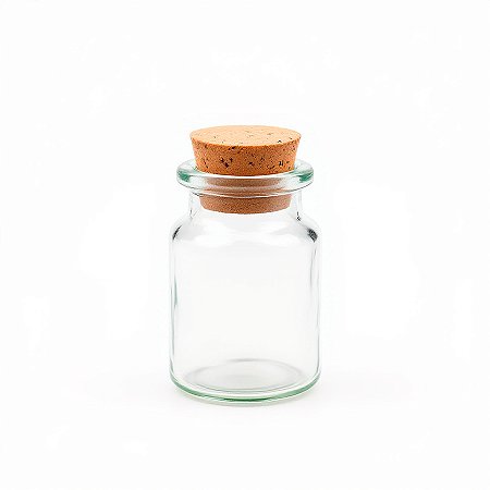 Potinho de Vidro com Tampa de Rolha - 1,7x0,9cm - 1ml - 12 unidades - Rizzo