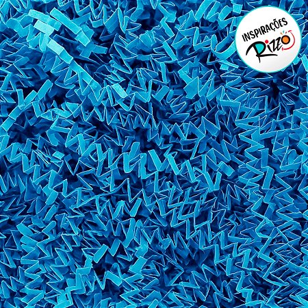 Palha Decorativa de Papel Azul Bebe - 100g - 1 unidade - Rizzo