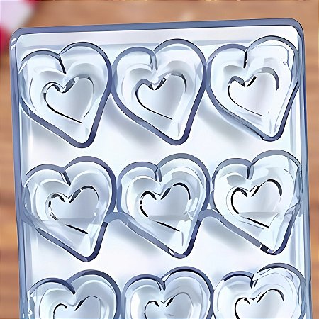 Forma De Plástico - Coração - 27,5x13,5x2cm - 1 unidade - Silver Festas - Rizzo