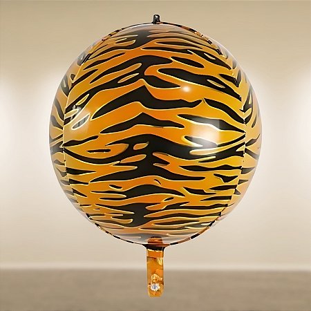 Balão de Festa Microfoil 22'' 55cm - Tigre - 1 unidade - Rizzo