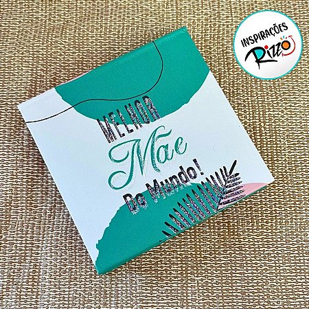 Bloco de Anotações Verde e Branco - Melhor Mãe do Mundo - 8cm - 1 unidade - Rizzo