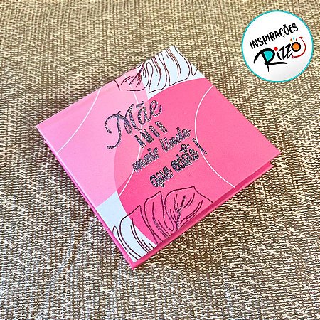 Bloco de Anotações Rosa - Mãe Amor Mais Lindo que Existe - 8cm - 1 unidade - Rizzo
