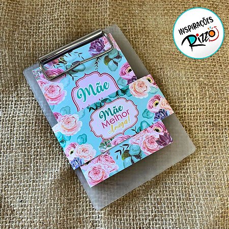 Bloco Para Anotação Com Prancheta - Mãe Melhor Amiga - 13x9,5cm - 1 unidade - Rizzo