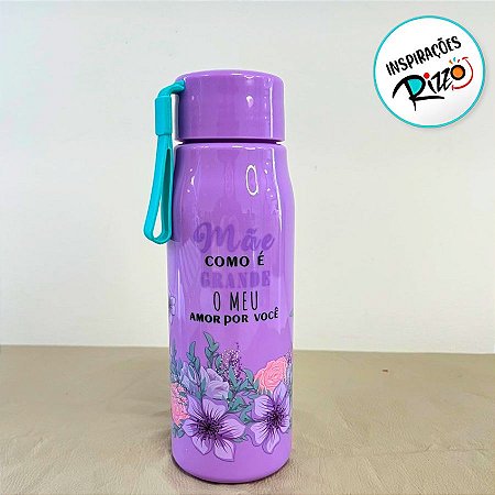 Garrafa Squeeze - Mãe como é Grande o Meu Amor por Você - 500ml  - 1 unidade - Rizzo