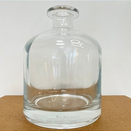 Frasco para Perfumaria de Vidro Redondo - Florencia Transparente - 500ml - 1 unidade - Rizzo