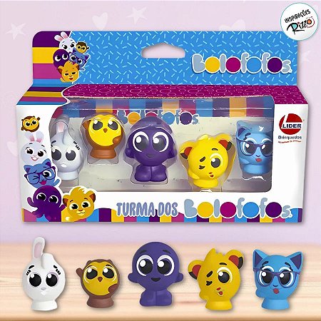 Bonecos Dedoche Bolofofos de Vinil - 5cm - 5 unidades - Rizzo