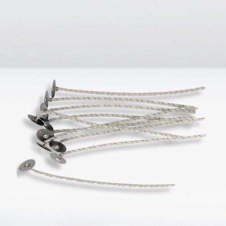 Pavio encerado para Vela Cobre - 16cm  - 10 unidades - Rizzo