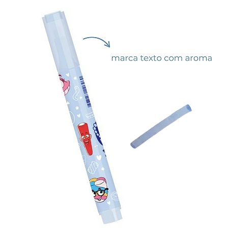 Marca Texto com Aroma  - Azul - 1 unidade - Fini - Rizzo
