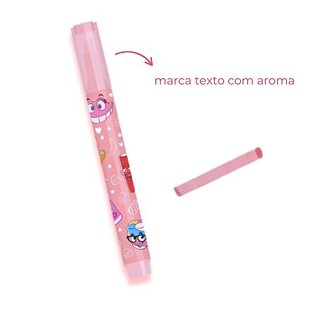 Marca Texto com Aroma - Rosa - 1 unidade - Fini - Rizzo