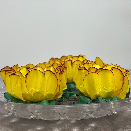Forminha para Doces Finos - Rosa Maior Amarelo Queimado - 30 unidades - Decora Doces - Rizzo