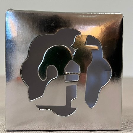 Caixa Com Visor Vazado - Noivinhos Prata - 6,5x6,5x3cm - 10 unidades - Assk - Rizzo