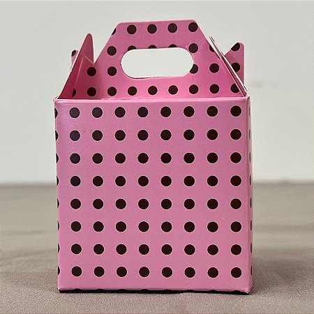 Caixa Quadrada Para Doces - 6,5x6,5x4,5cm - Rosa - 10 unidades - Rizzo