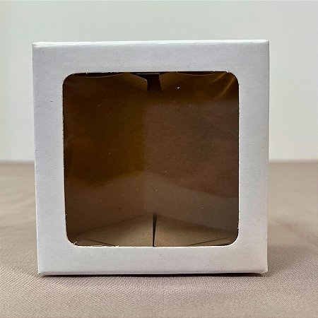Caixa com Visor VC8 (8cm x 8cm x 4cm) Branca - 20 unidades - Rizzo