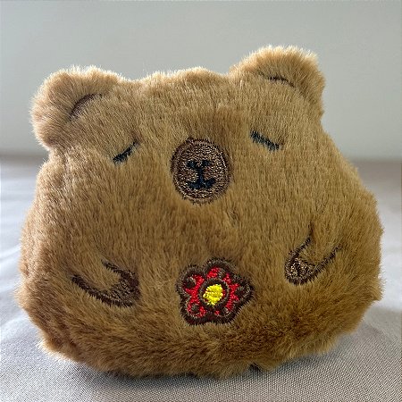 Capirava Chaveiro De Pelucia Com Espelho Duplo - Com Florzinha - 9x9,5cm - 1 unidade - Rizzo