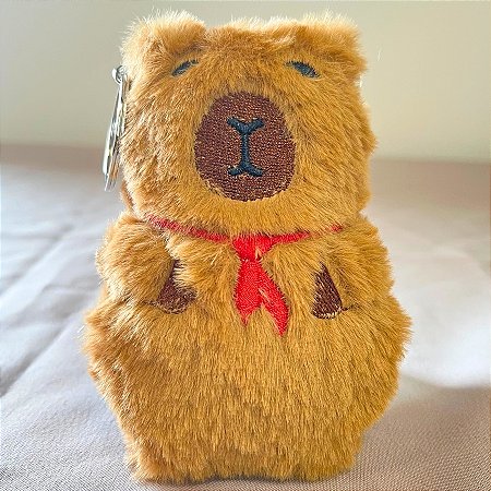 Capirava Chaveiro De Pelucia Com Espelho Duplo - Com Lenço Vermelho - 10x8,5cm - 1 unidade - Rizzo