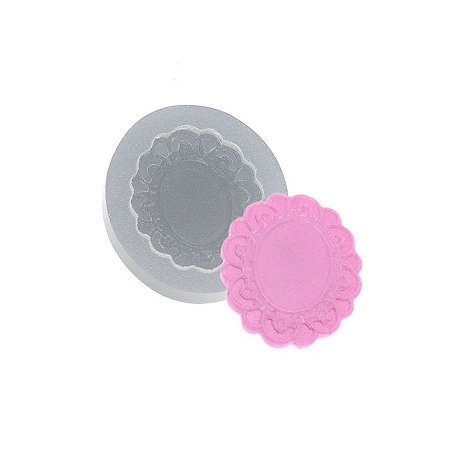 Molde de Silicone Moldura Oval Batna - Ref. 366 - 1 unidade - Flexarte - Rizzo