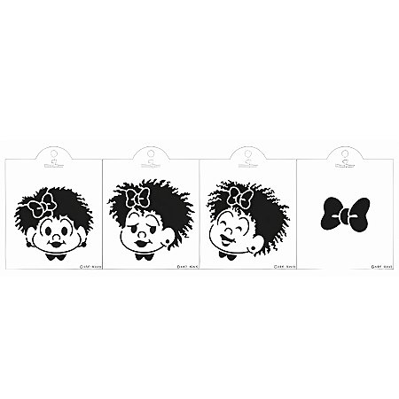 Kit Mini Stencils Milena - 7,5x9,5cm - 4 unidades - BlueStar - Rizzo