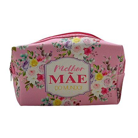 Necessaire Melhor Mãe do Mundo - 18x11x6cm - 1 unidade - Rizzor5m14a2p4