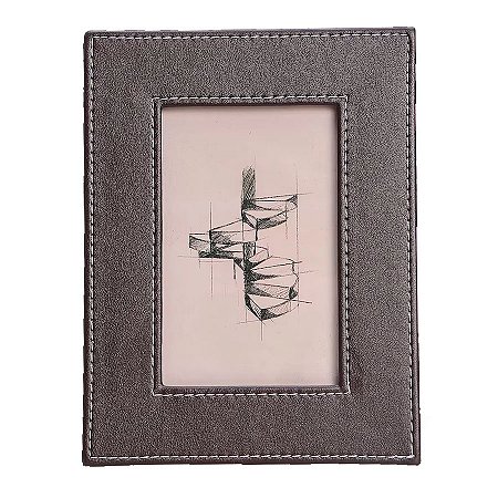 Porta Retrato Revestido PU pra Fotos 10x15cm - 1 unidade - Rizzo - Rizzo