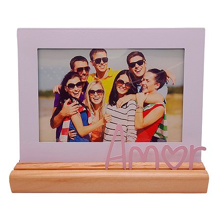 Porta Retrato Amor - Rosa - 1 unidade - Rizzo