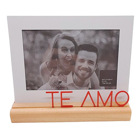 Porta Retrato Te Amo - Vermelho - 1 unidade - Rizzo