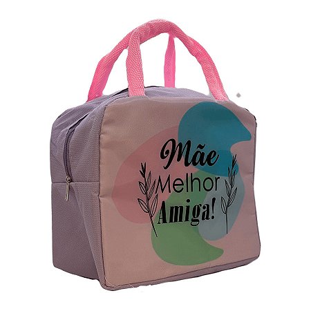 Bolsa Térmica Roxo - Mãe Melhor Amiga - 21,5x20cm - 1 unidade - Rizzo