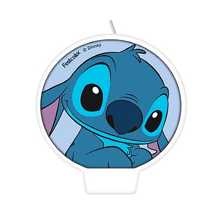 Vela Plana Adesivada - Stitch New - 1 unidade - FestColor - Rizzo
