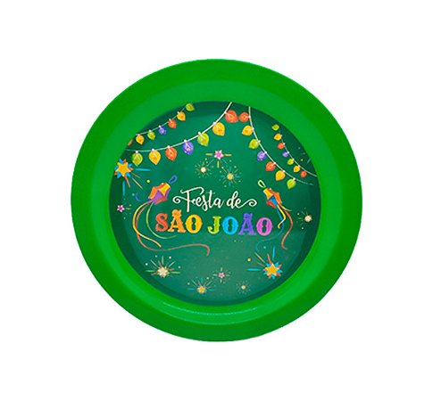Prato Redondo São João - 26,5cm - Verde  - 1 unidade - Rizzo
