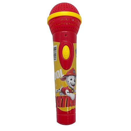 Brinquedo Microfone Patrulha Canina - Vermelho - 17,5cm - 1 unidade - Rizzo