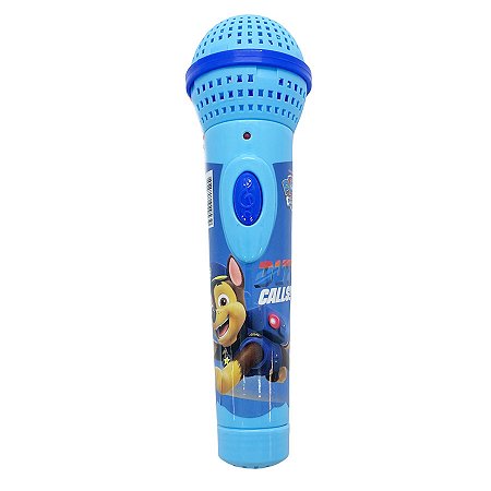 Brinquedo Microfone Patrulha Canina - Azul Claro - 17,5cm - 1 unidade - Rizzo