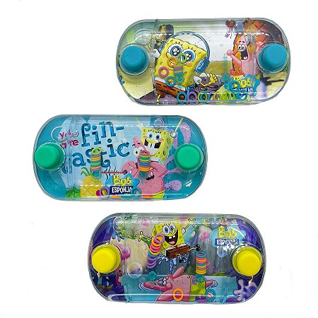 Mini Brinquedo Jogo Argola de Mão Bob Esponja - Amarelo - 1 unidade - Rizzo