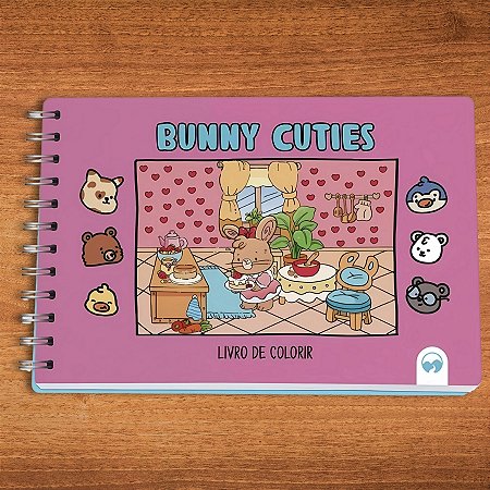 Livro Ilustrado para Colorir - Bunny Cuties - 64 páginas - 1 unidade - Rizzo