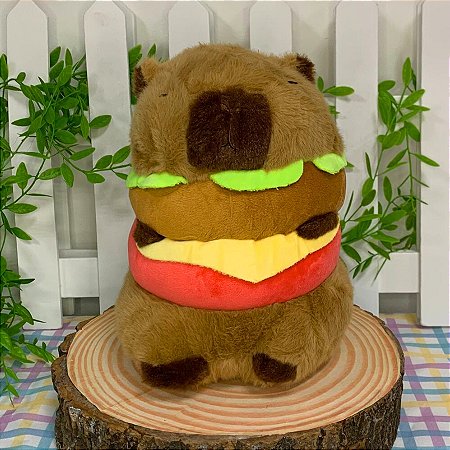Capivara Hambúrguer De Pelúcia - 19,5cm - 1 unidade - Rizzo