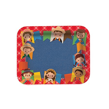 Bandeja Laminada R5 De Festa Junina - Quadrilha - 40x30cm - 1 unidade - Cromus - Rizzo