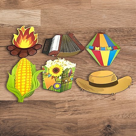 Mini Painel Decorativo De Festa Junina - 20cm - 6 unidades - Rizzo