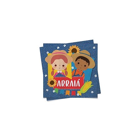 Guardanapo De Festa Junina Quadrilha - 24,5x24,5cm - 20 unidades - Cromus - Rizzo