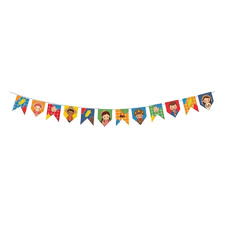 Varal De Bandeirinhas Festa Junina Quadrilha - 200x16cm - 1 unidade - Cromus - Rizzo